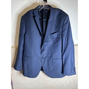 Ermenegildo Zegna Traveller Mens Blue Wool Suit Coat And Pants Sz 46R Mod Fit